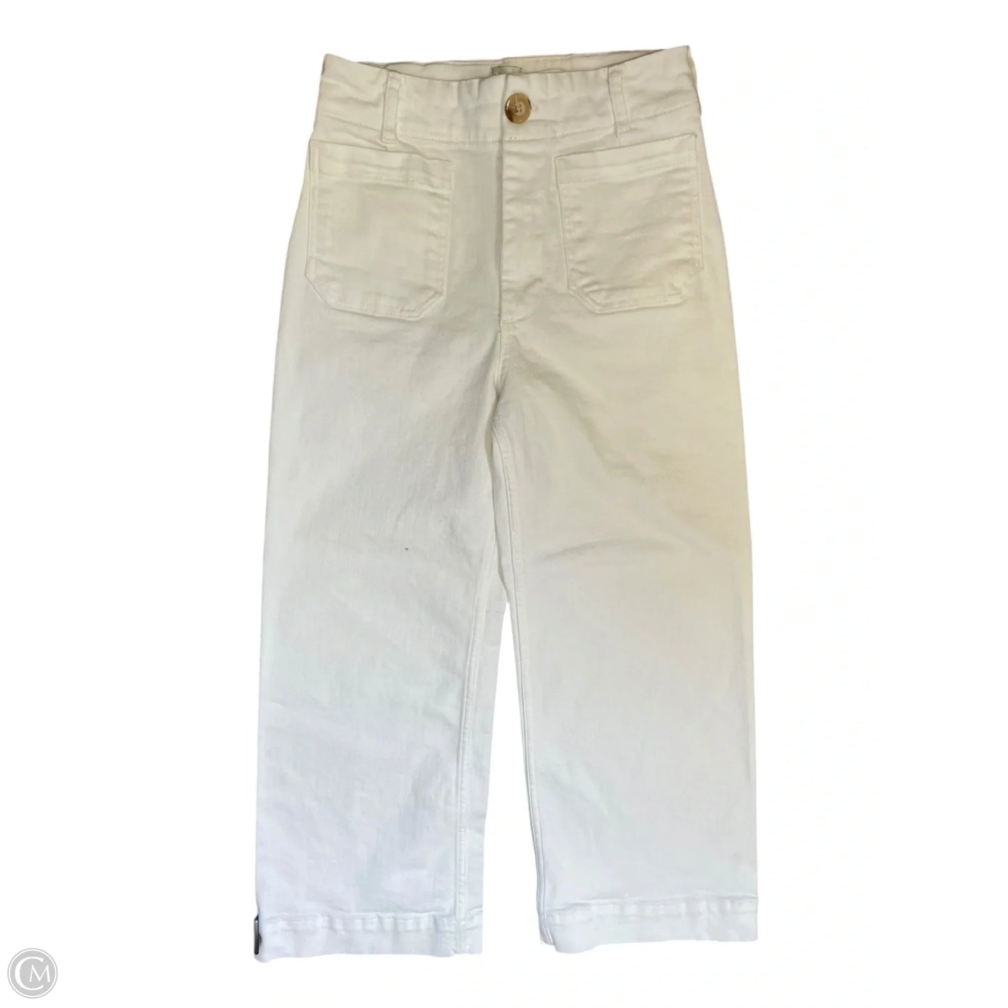 Jeans Wide Leg By Maeve In White, Size: 4