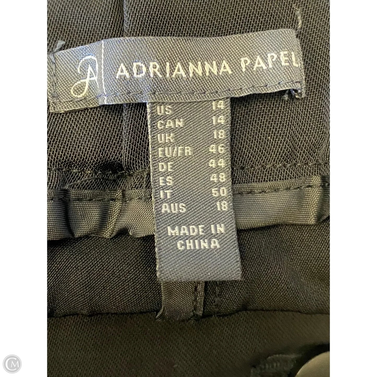 Pants Dress By Adrianna Papell In Black, Size: 14