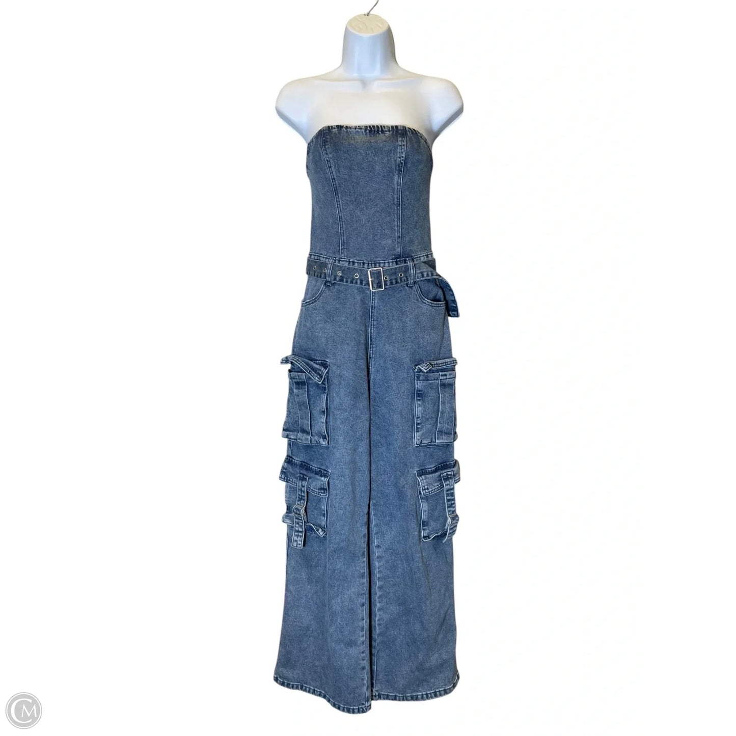 Jumpsuit By Clothes Mentor In Blue Denim, Size: S
