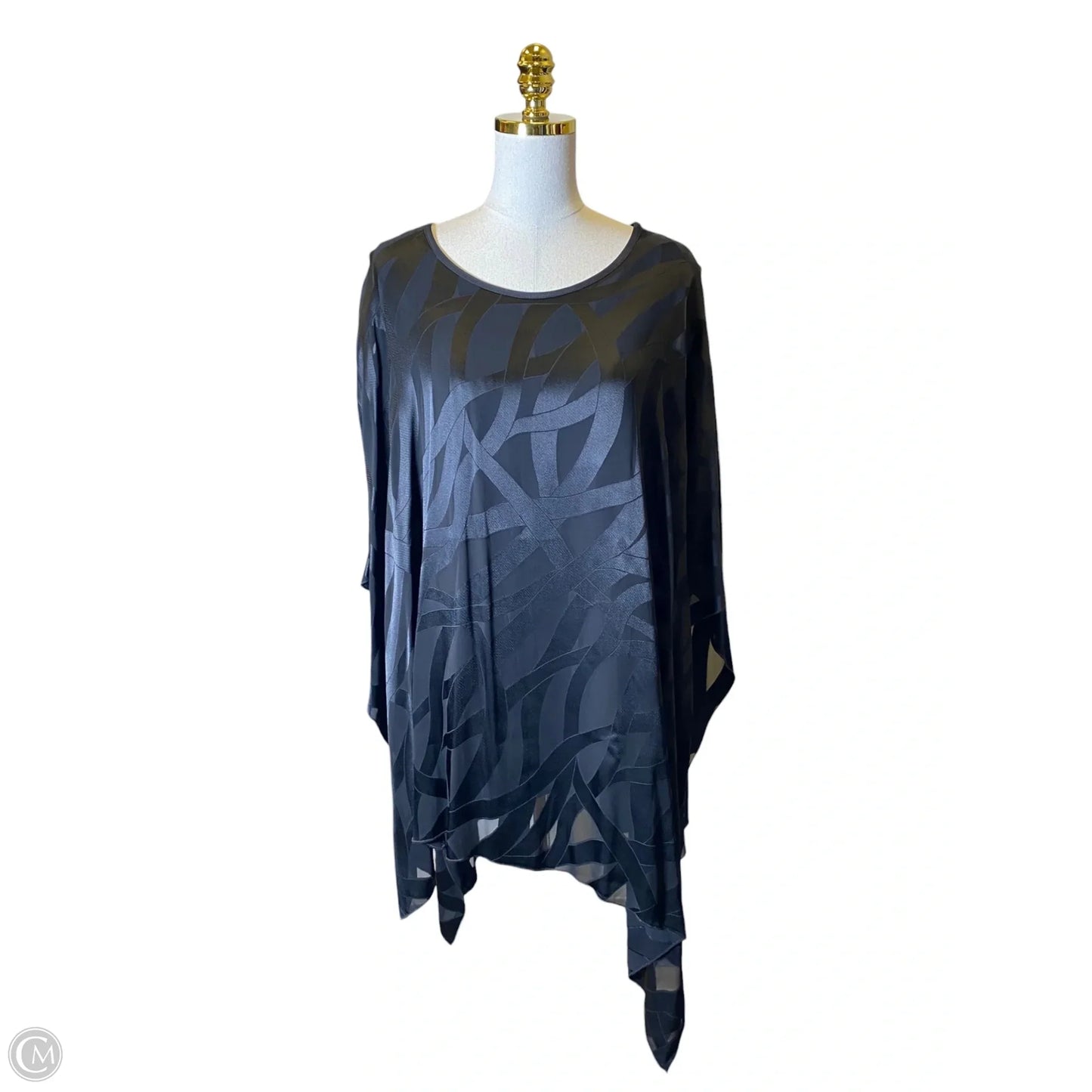 Top Short Sleeve By Clothes Mentor In Black, Size: Xl