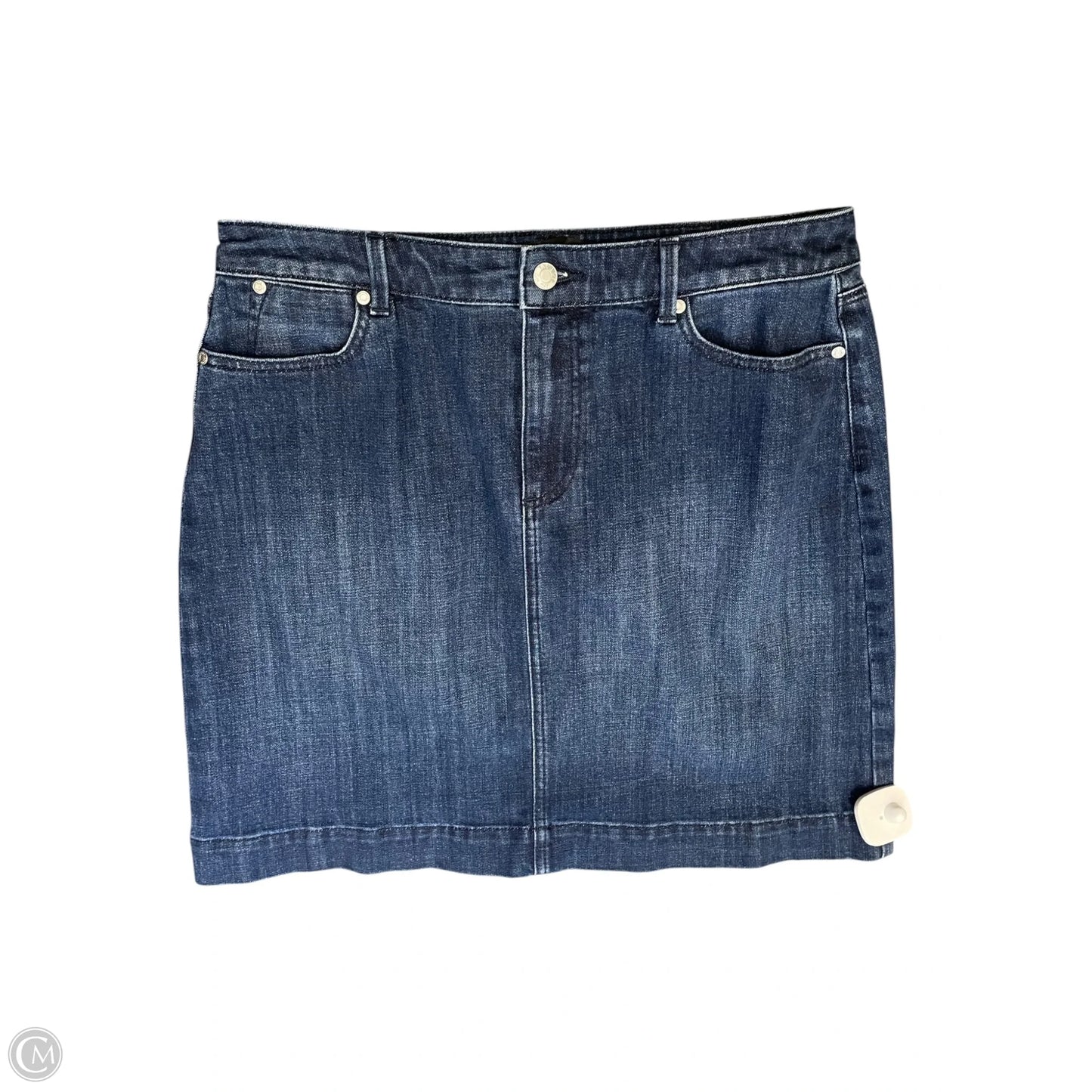 Skirt Midi By Talbots In Blue Denim, Size: 12p