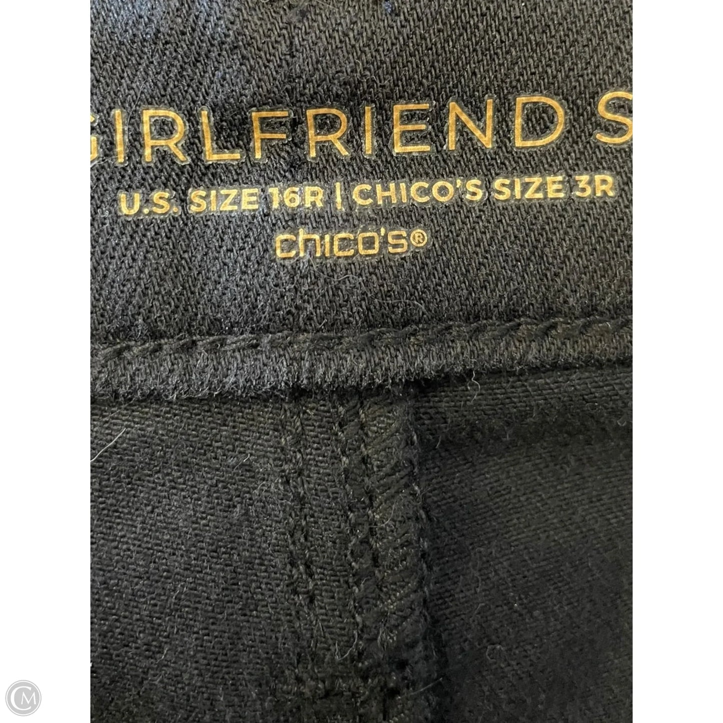 Jeans Straight By Chicos In Black, Size: Xl