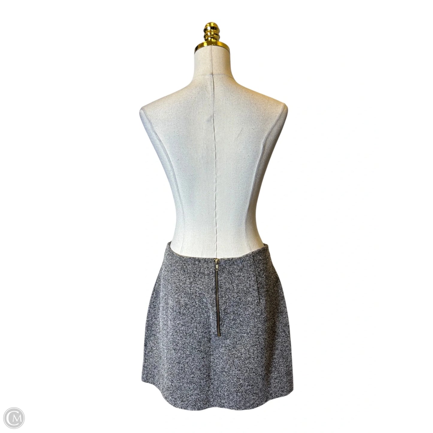 Skirt Midi By Top Shop In Grey, Size: 10