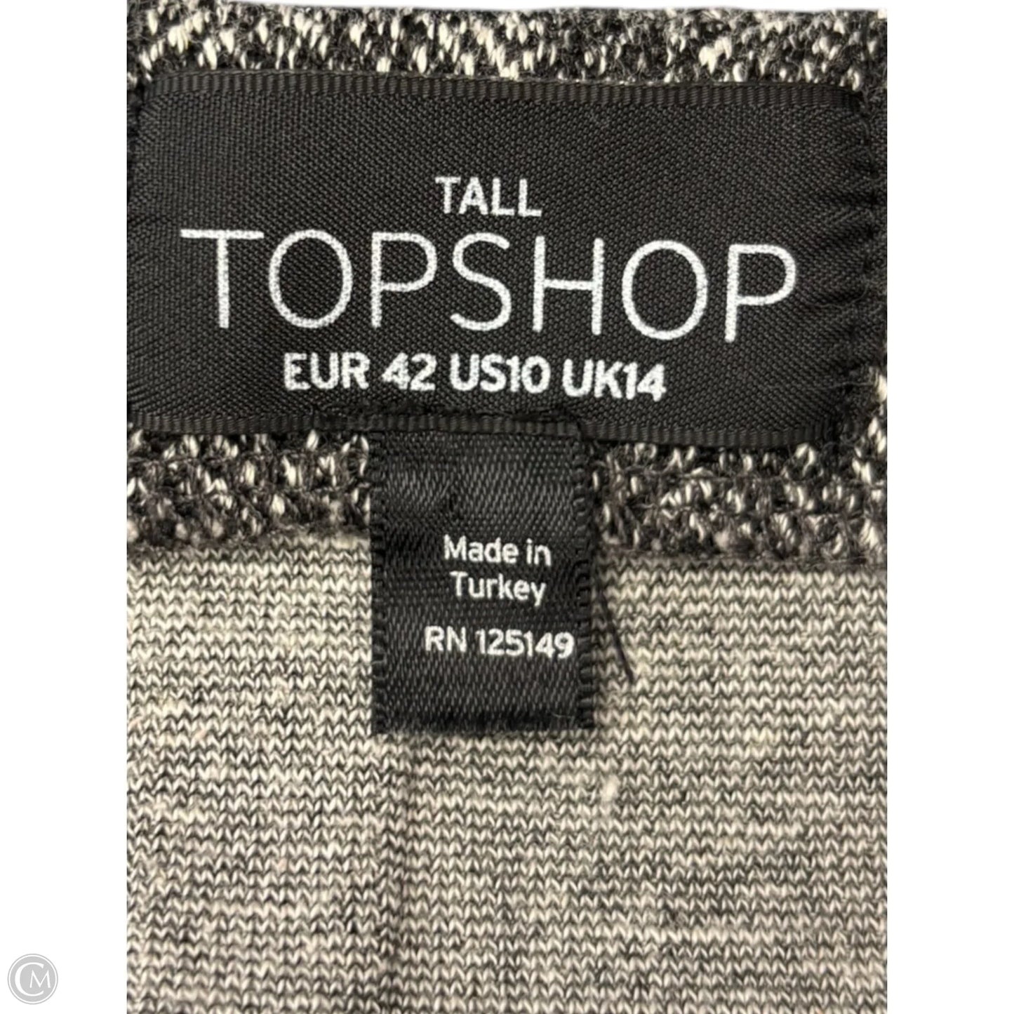Skirt Midi By Top Shop In Grey, Size: 10