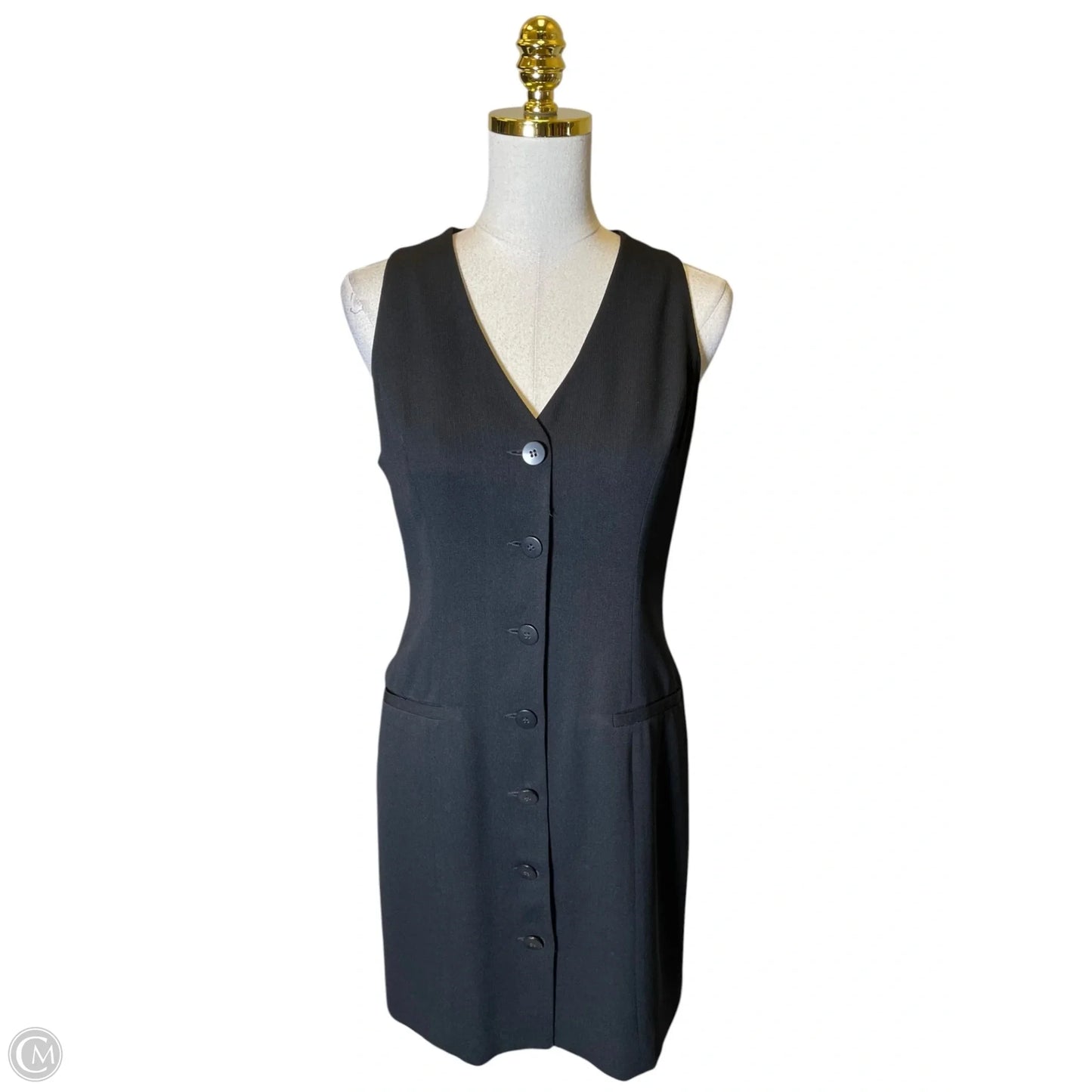 Dress Casual Midi By Ann Taylor In Black, Size: S