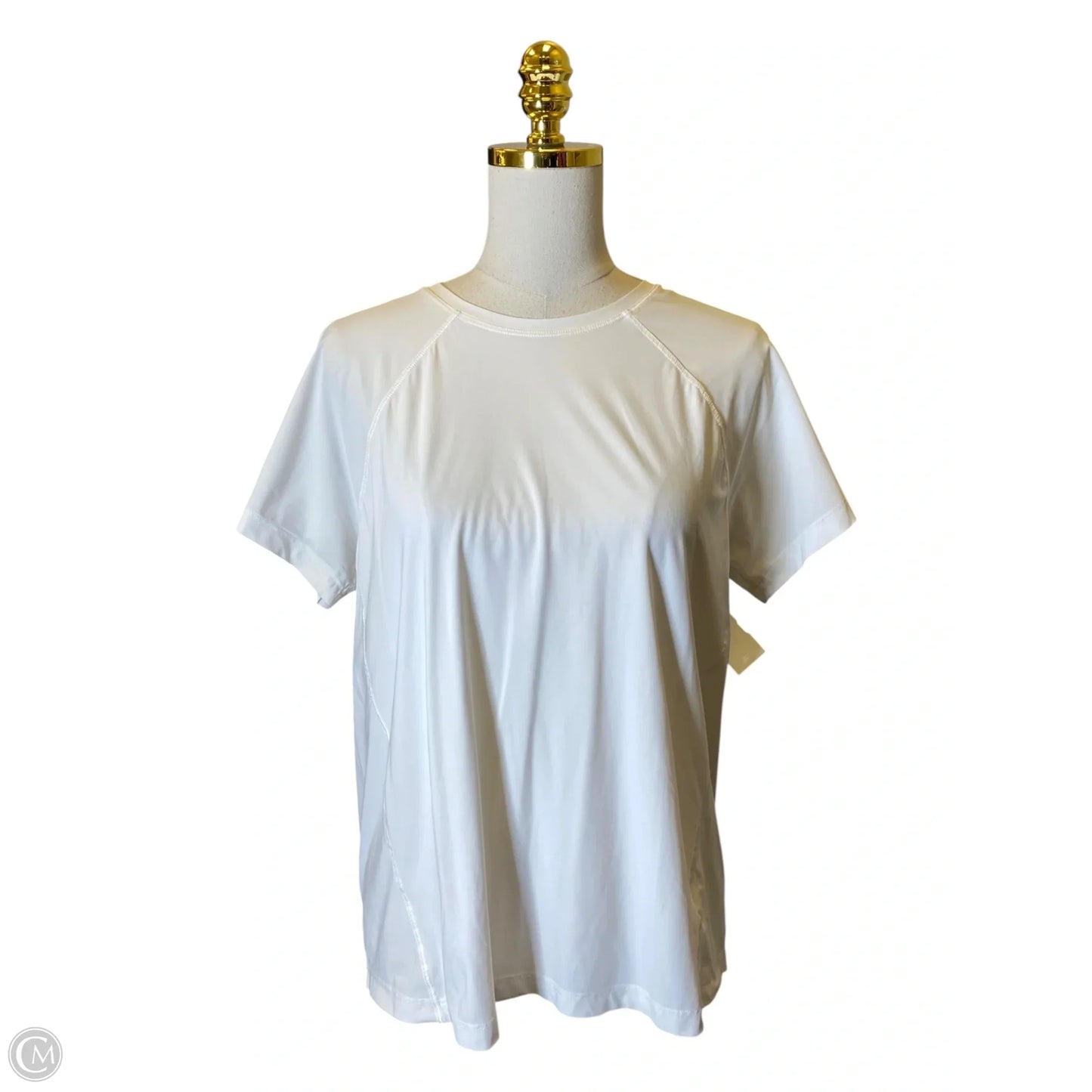 Athletic Top Short Sleeve By Athleta In White, Size: M