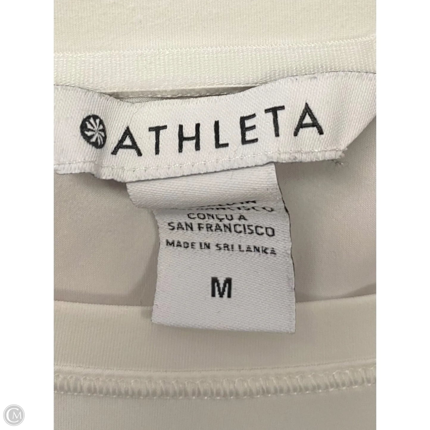 Athletic Top Short Sleeve By Athleta In White, Size: M