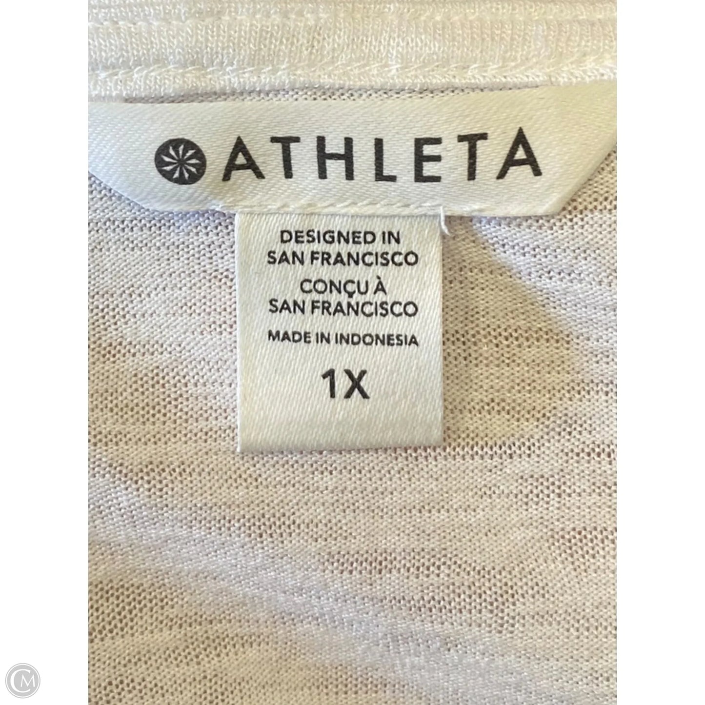 Athletic Tank Top By Athleta In White, Size: 1x