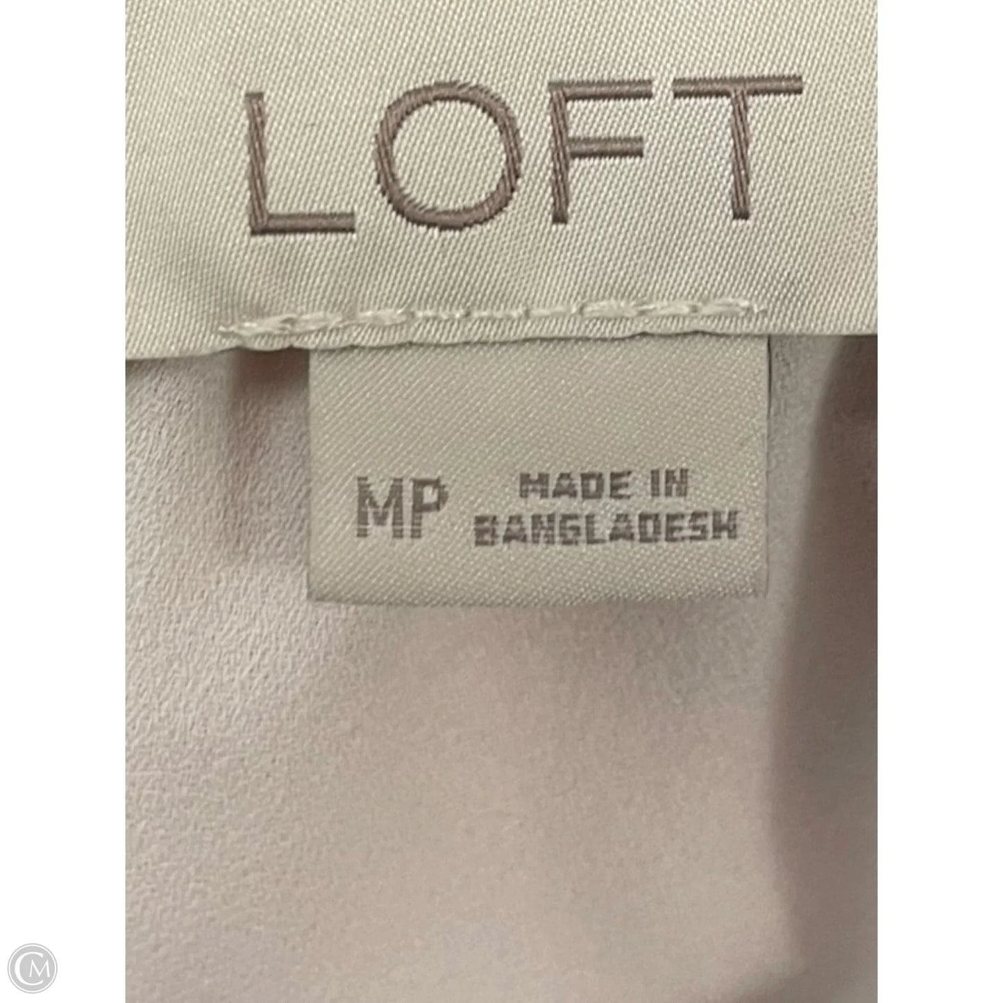 Top Long Sleeve By Loft In Black & Cream, Size: Mp