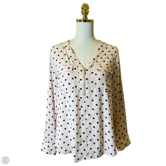 Top Long Sleeve By Express In Black & Pink, Size: M