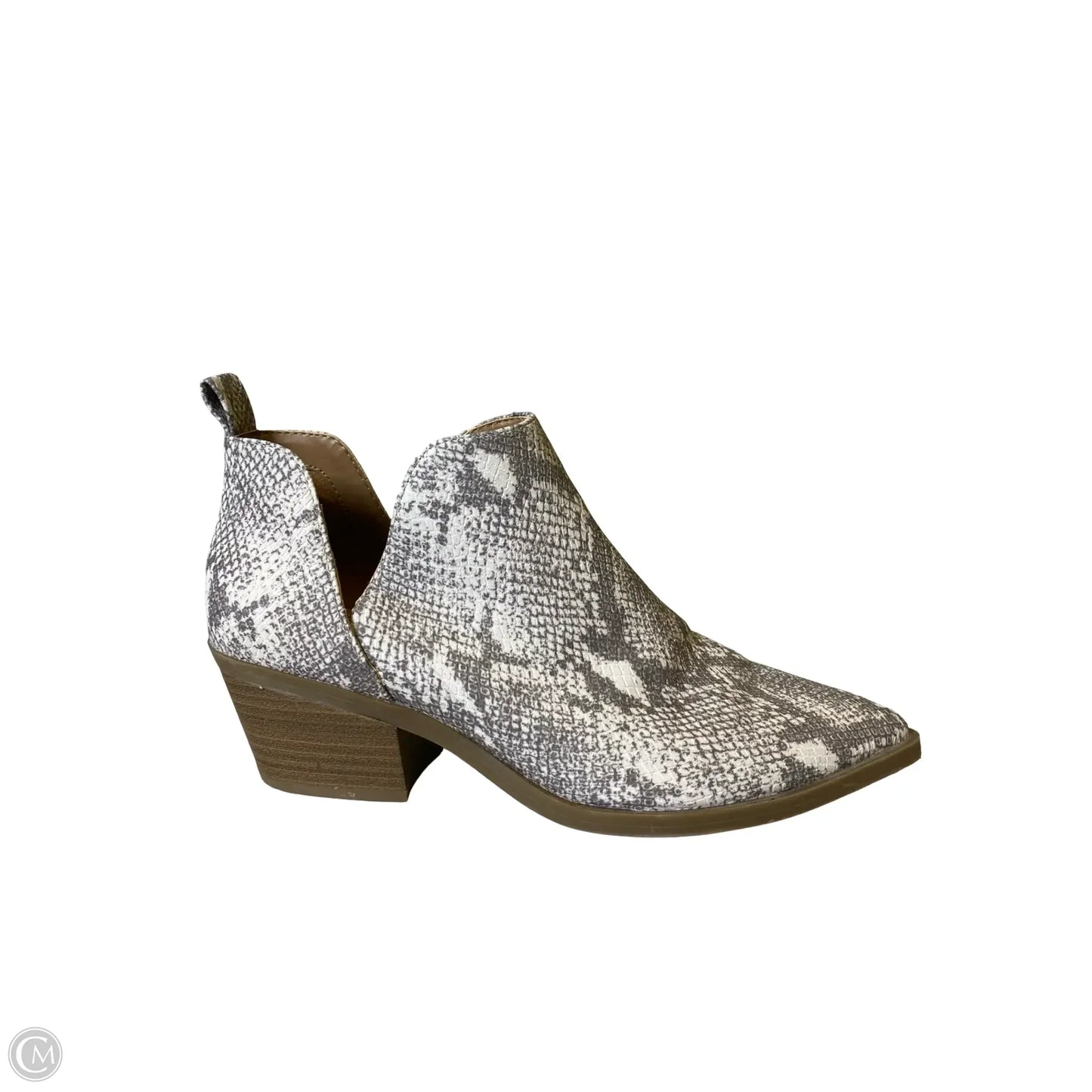 Boots Ankle Heels By Universal Thread In Snakeskin Print, Size: 8