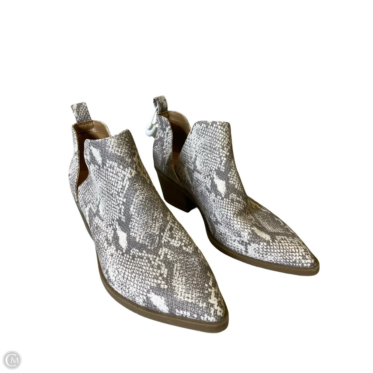 Boots Ankle Heels By Universal Thread In Snakeskin Print, Size: 8
