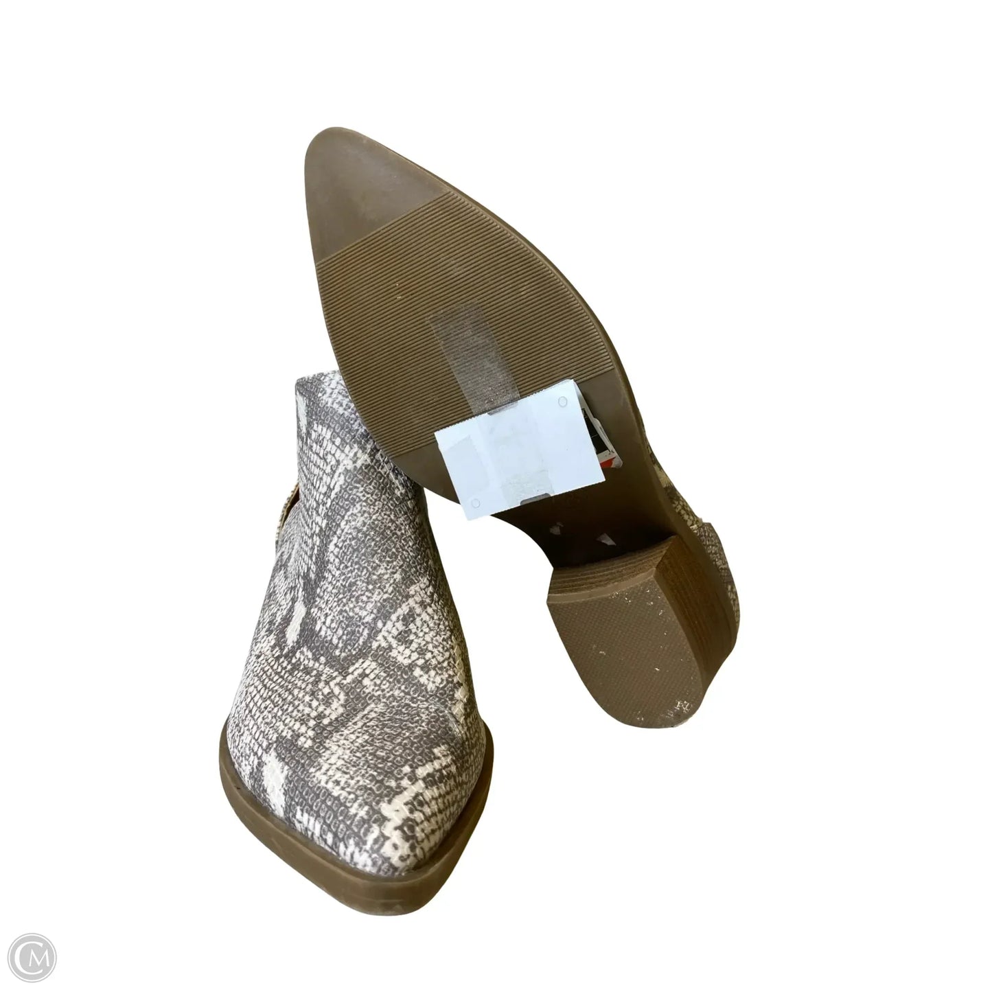 Boots Ankle Heels By Universal Thread In Snakeskin Print, Size: 8