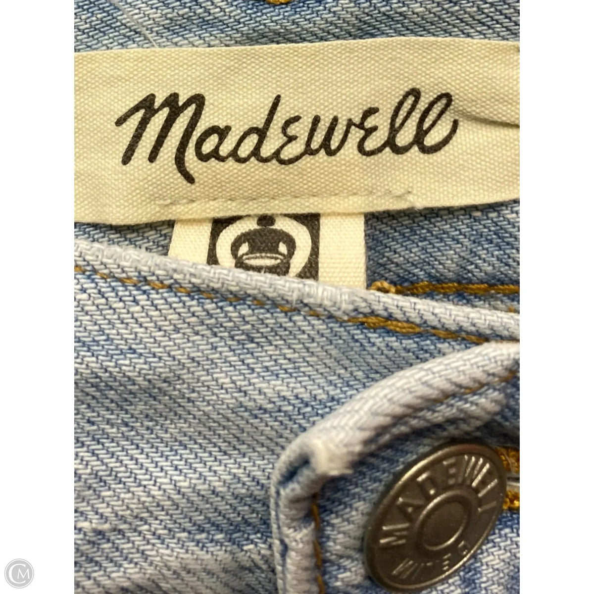 Jeans Straight By Madewell In Blue Denim, Size: 2