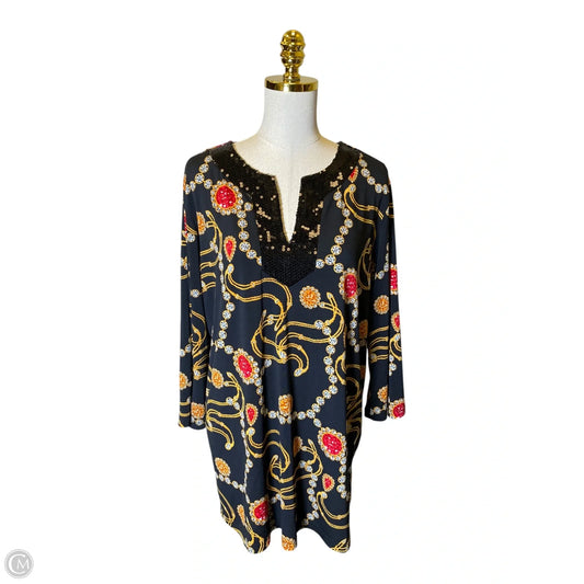 Top Long Sleeve By Slinky Brand In Multi-colored, Size: 1x