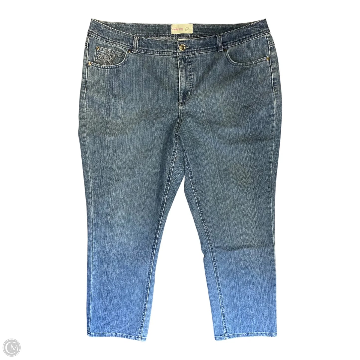 Jeans Straight By Clothes Mentor In Blue Denim, Size: 20