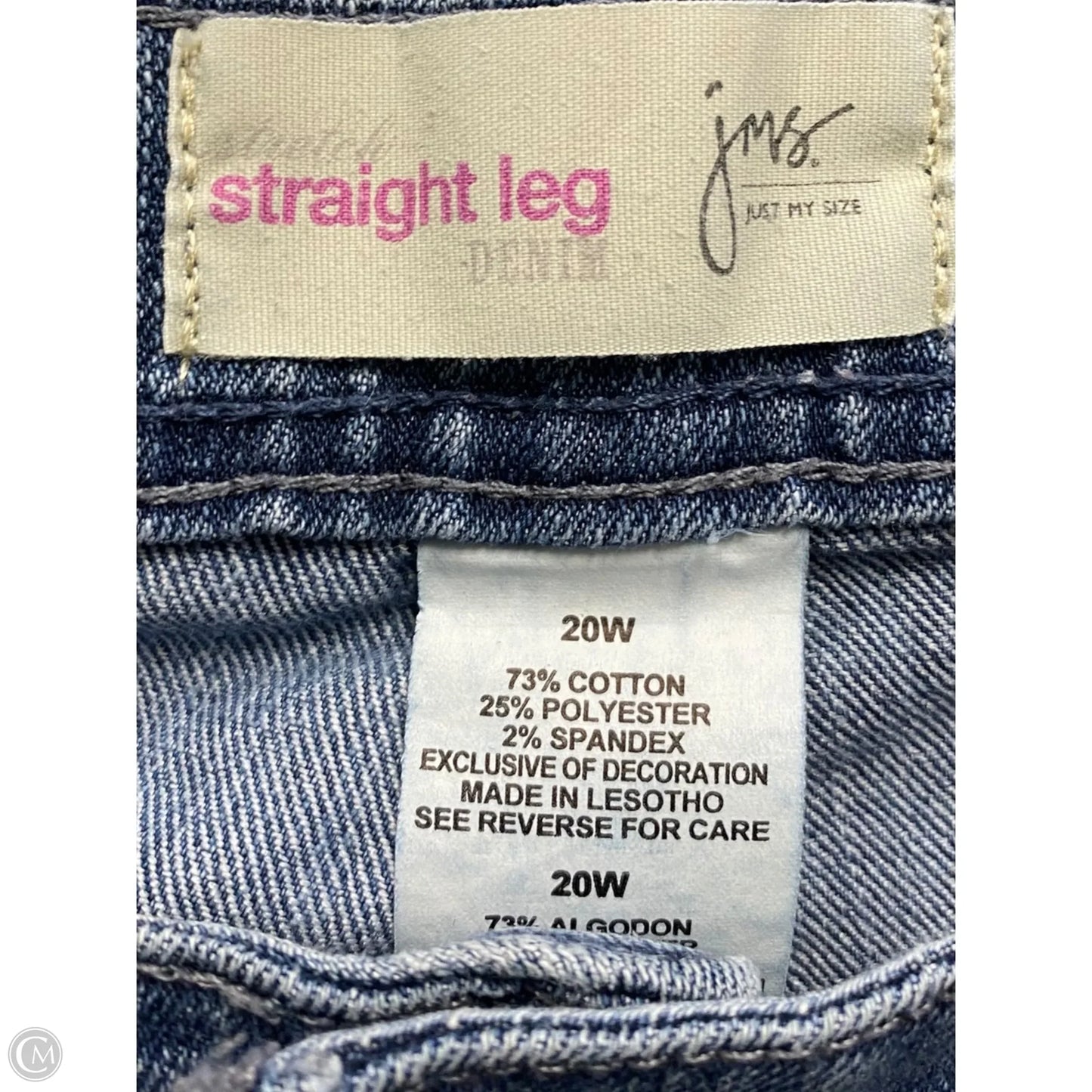 Jeans Straight By Clothes Mentor In Blue Denim, Size: 20