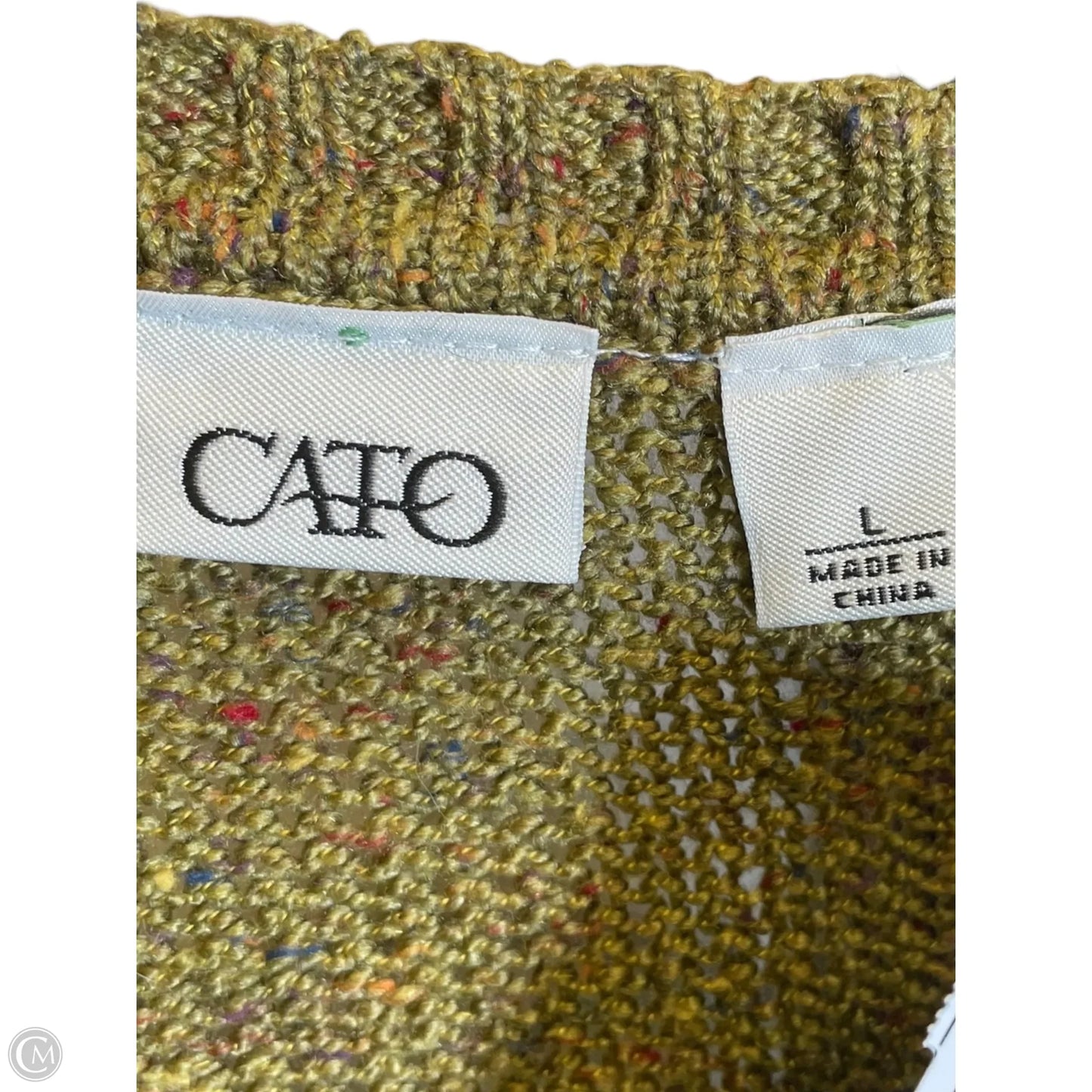 Sweater By Cato In Green, Size: L