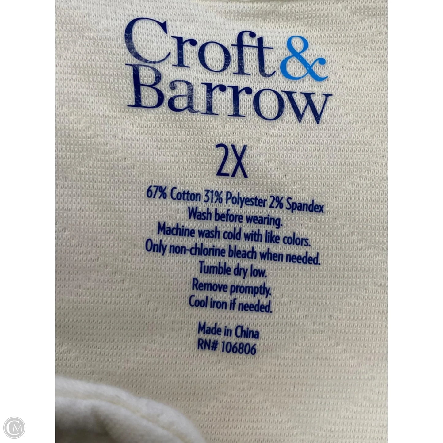 Jacket Other By Croft And Barrow In White, Size: 2x