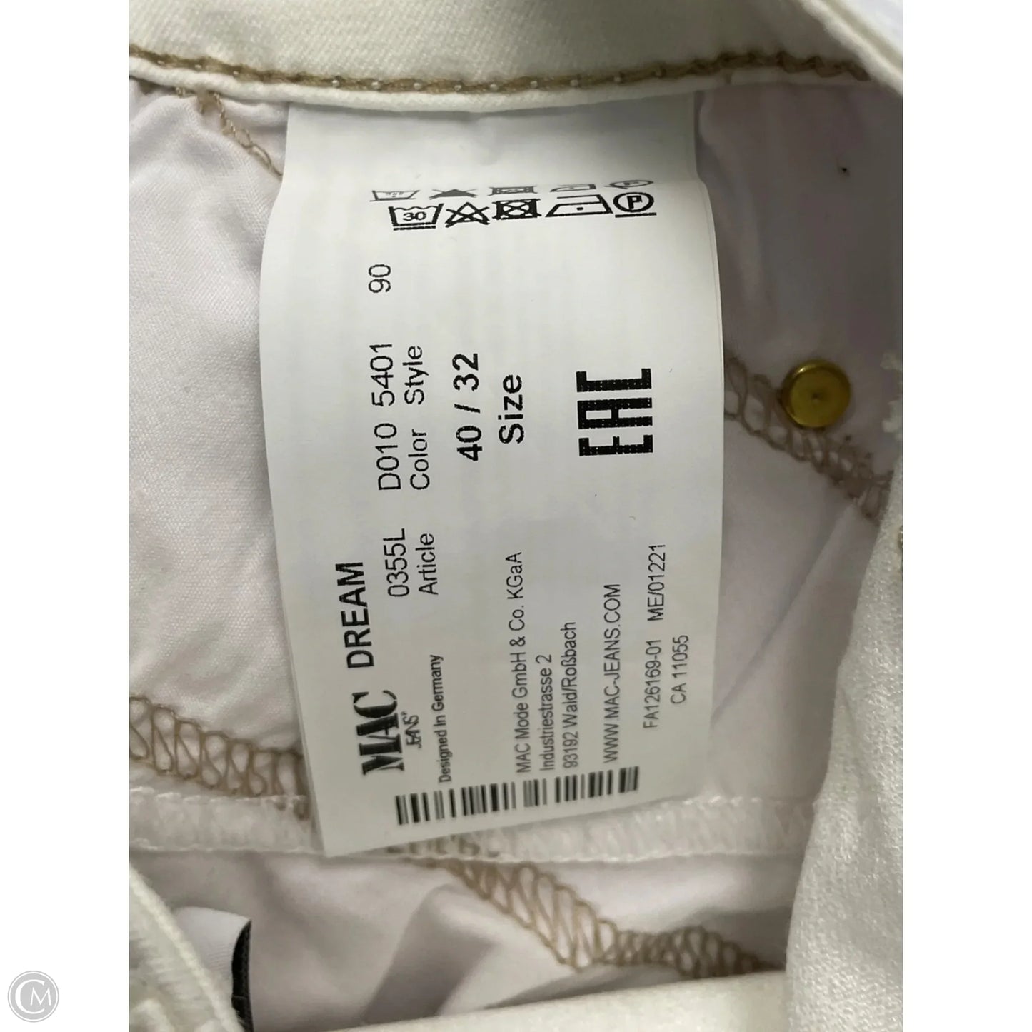 Jeans Straight By Clothes Mentor In White, Size: 14