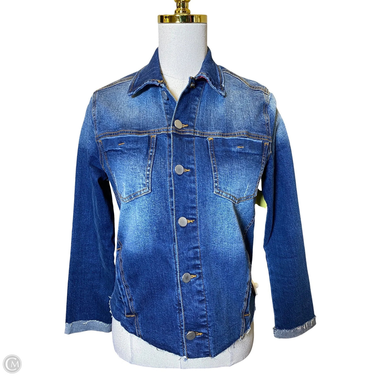 Jacket Denim By Ascend In Blue Denim, Size: M
