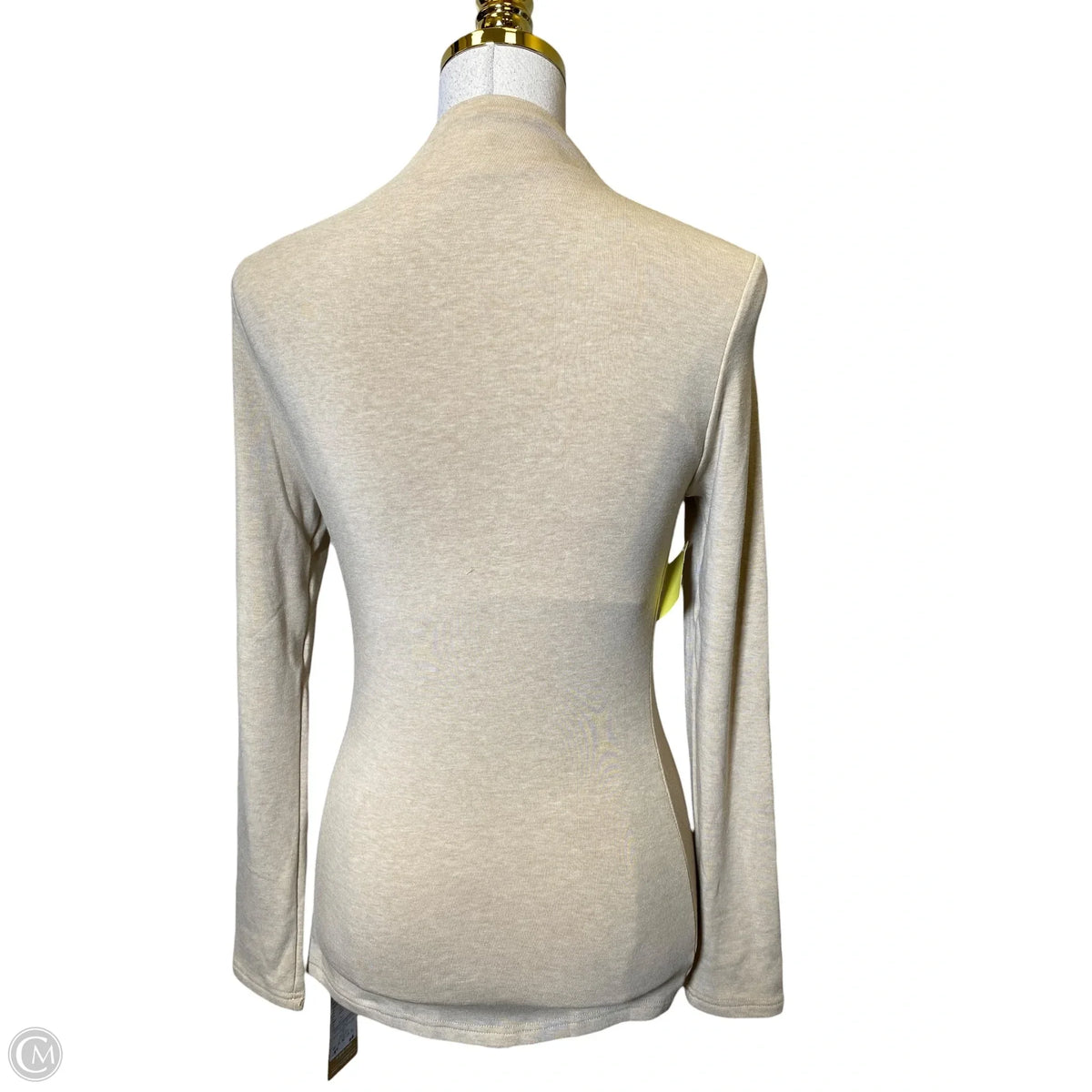 Top Long Sleeve By Ogl In Beige, Size: M