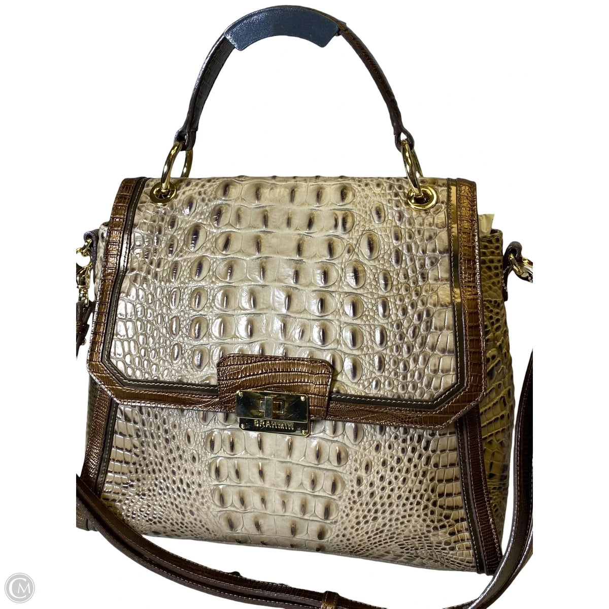 Handbag Designer By Brahmin, Size: Large