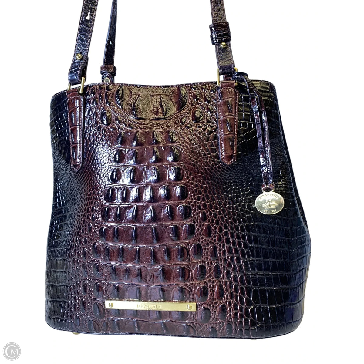 Handbag Designer By Brahmin, Size: Large