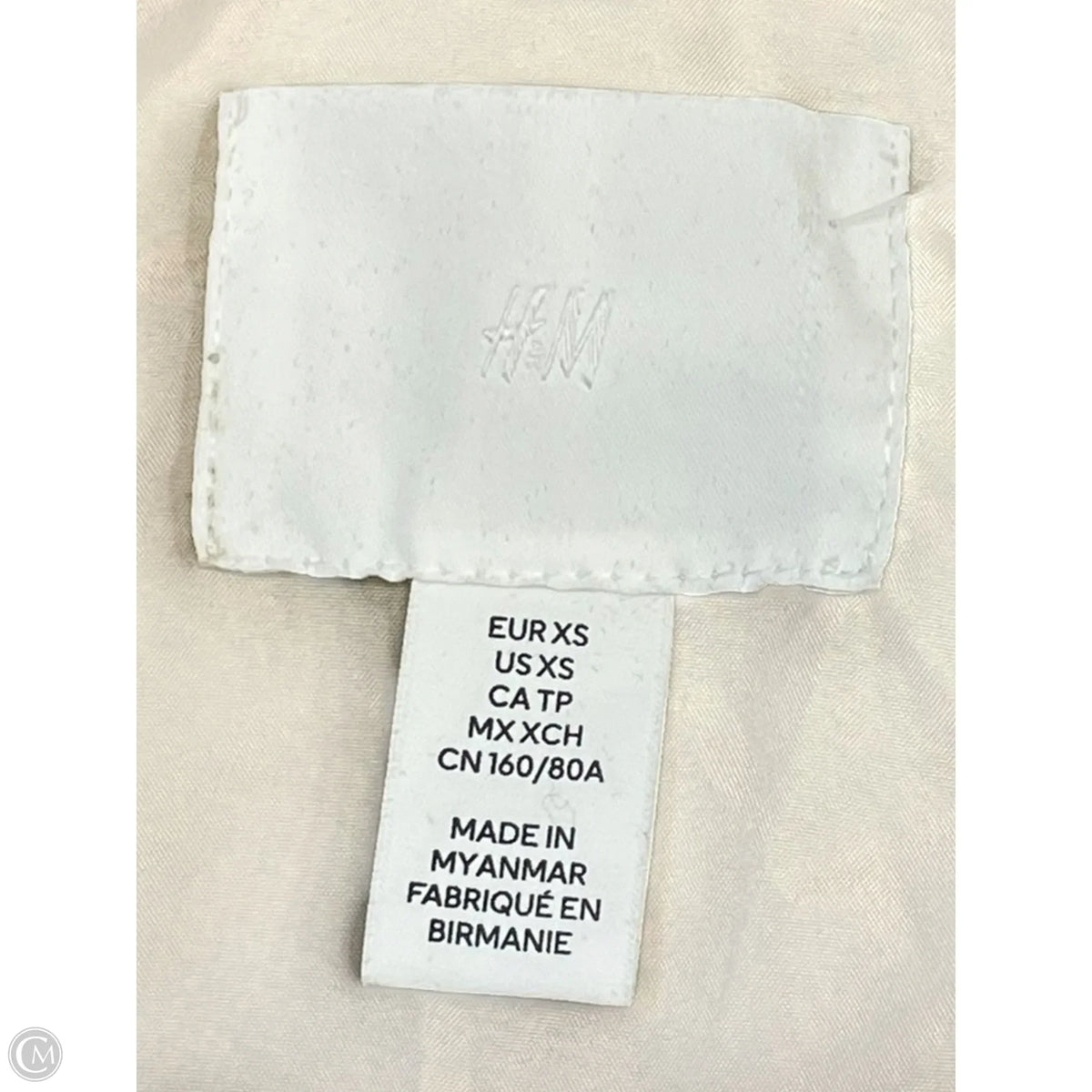 Jacket Other By H&m In Cream, Size: Xs