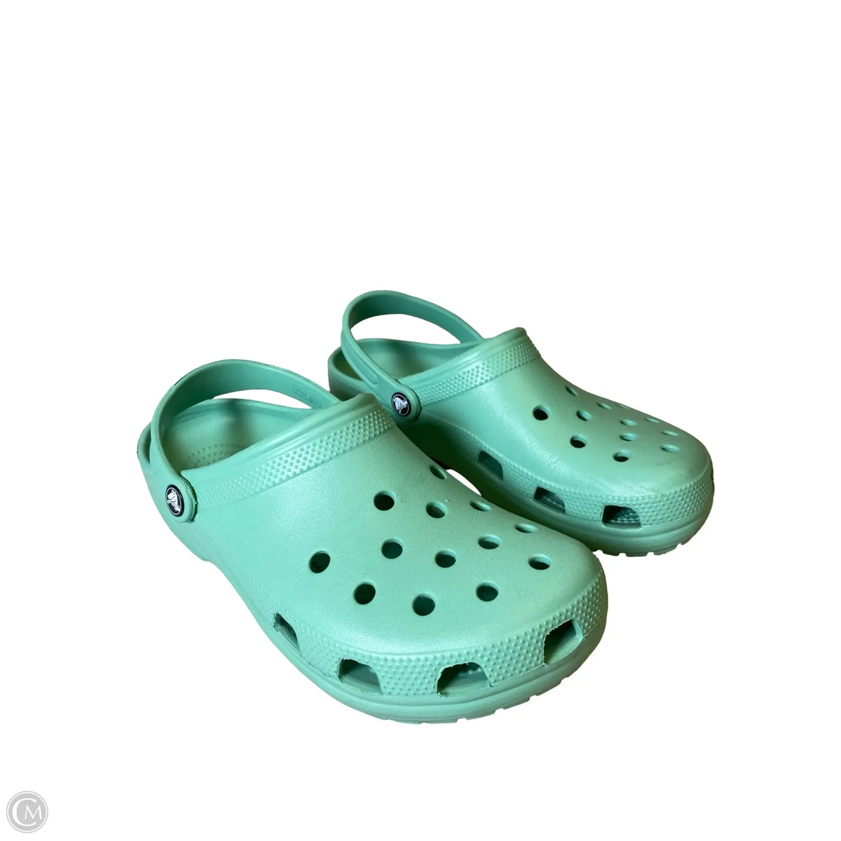 Shoes Flats By Crocs In Teal, Size: 11