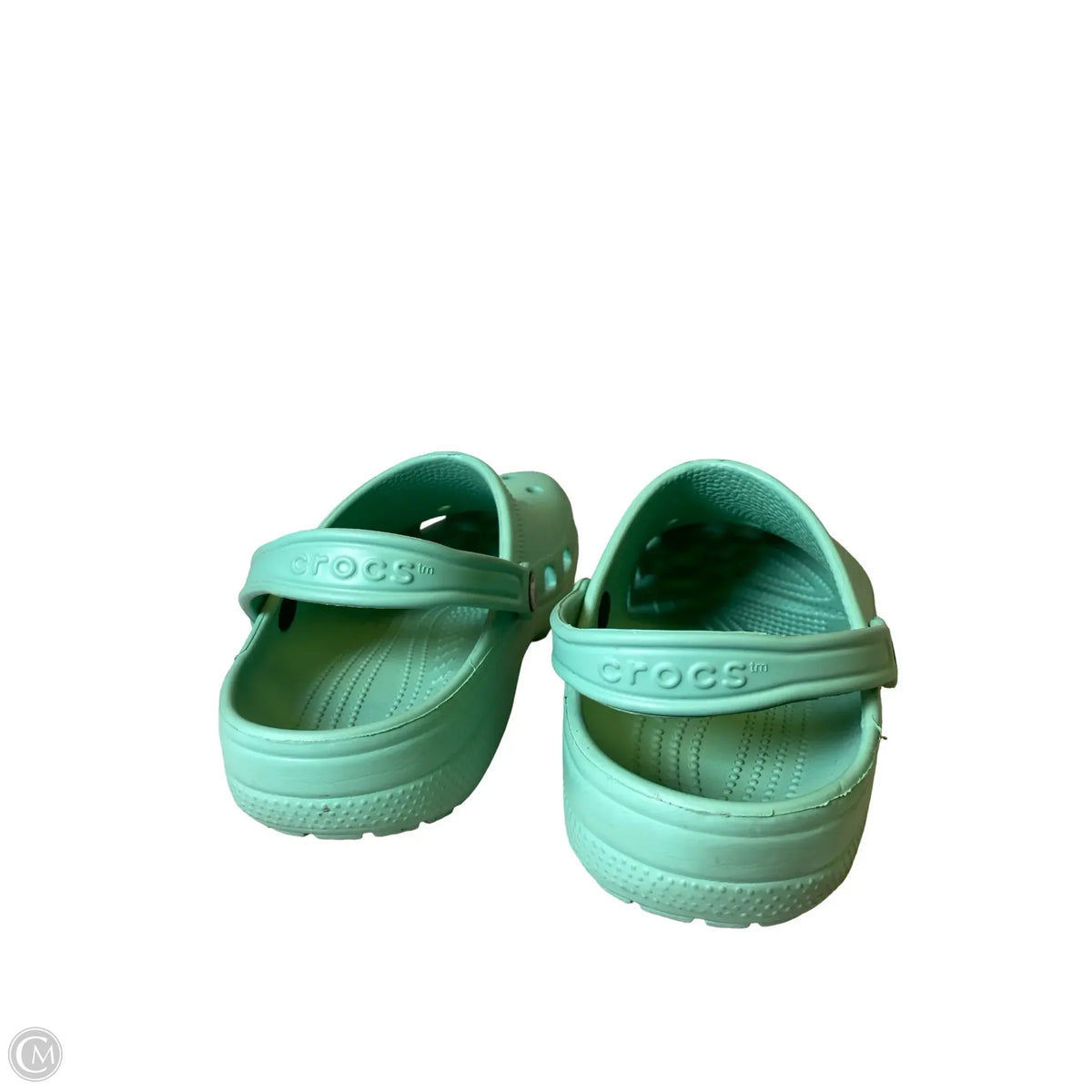 Shoes Flats By Crocs In Teal, Size: 11