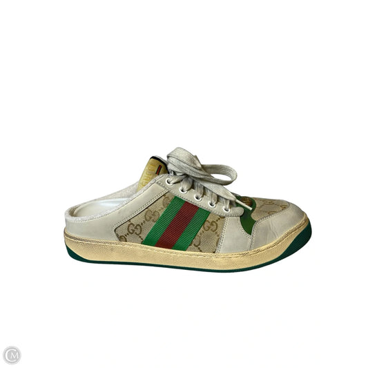 Shoes Luxury Designer By Gucci In Multi-colored, Size: 8.5