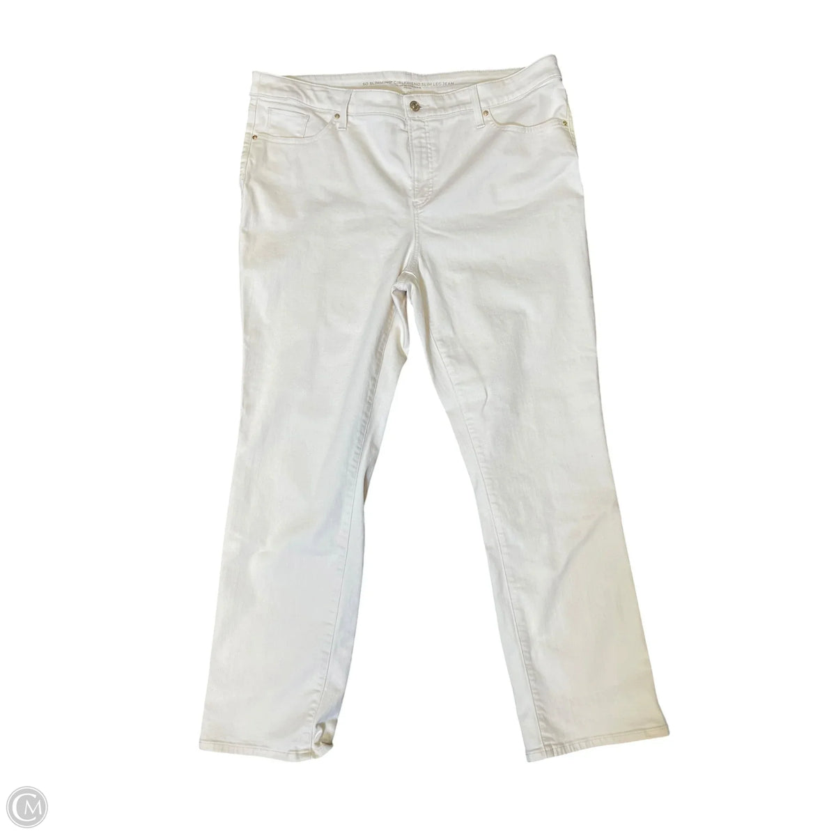 Jeans Straight By Chicos In Cream, Size: 16