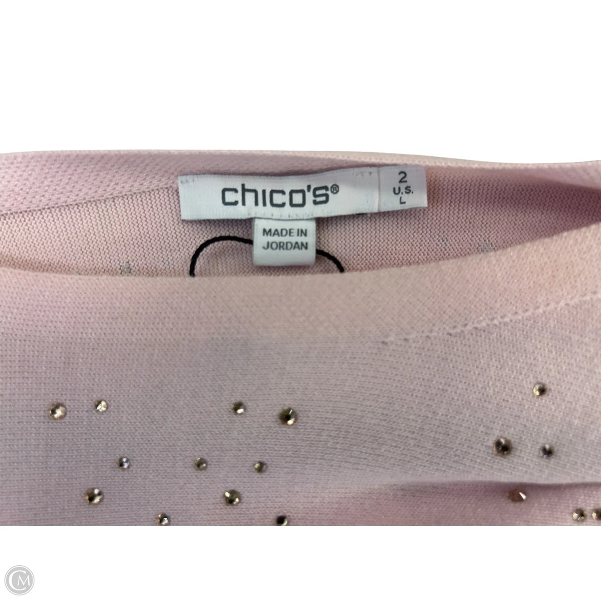 Sweater By Chicos In Pink, Size: L