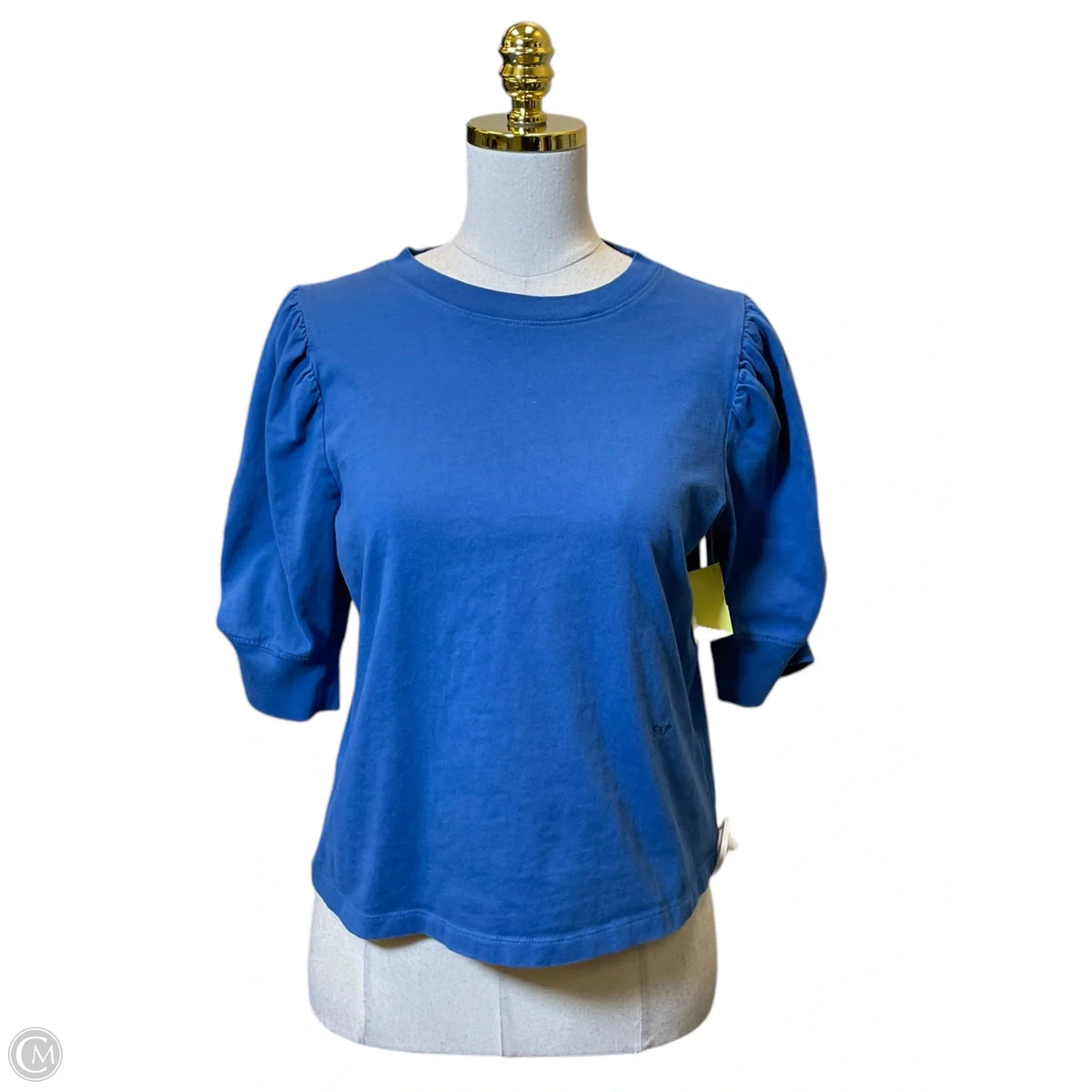 Top Short Sleeve By Frame In Blue, Size: L