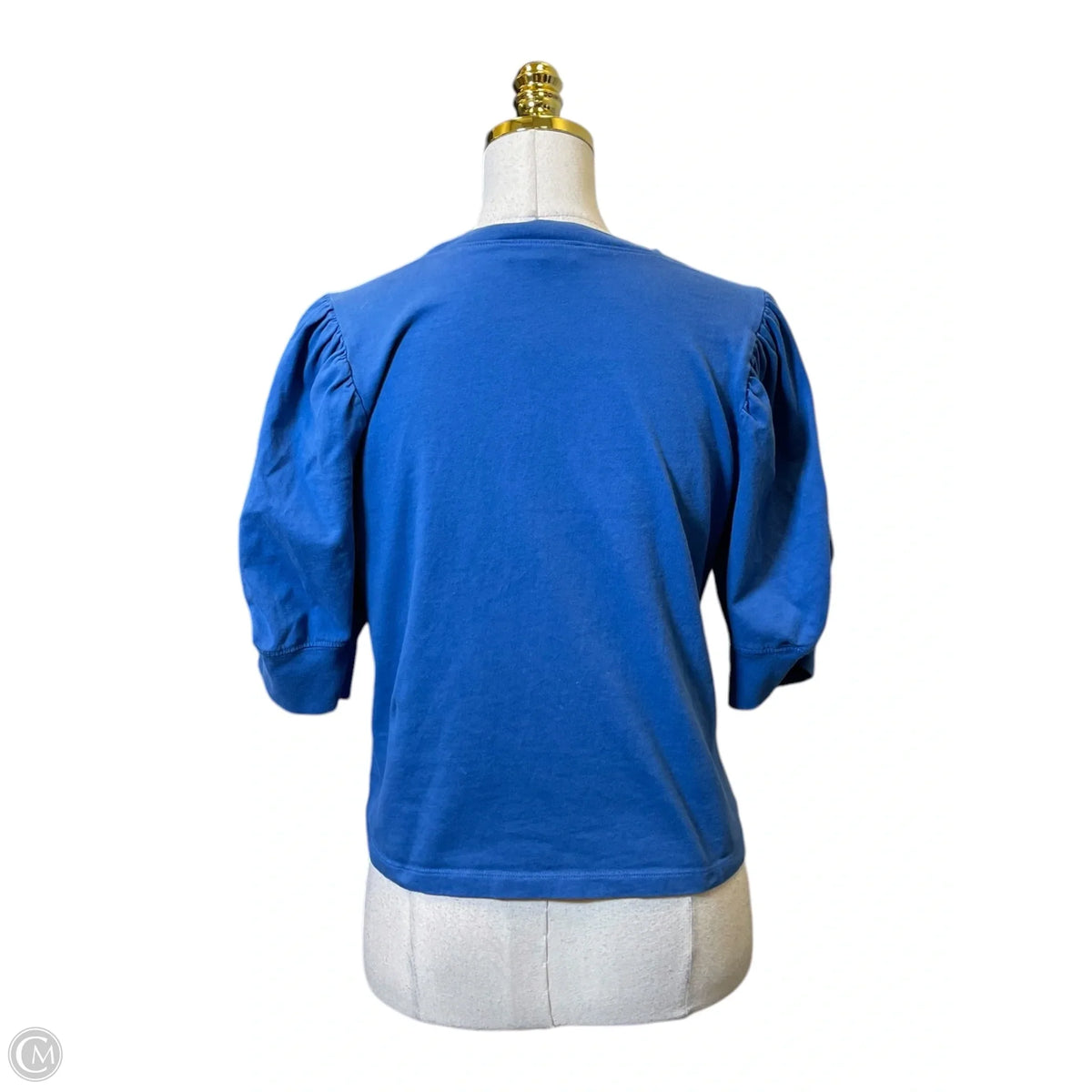 Top Short Sleeve By Frame In Blue, Size: L