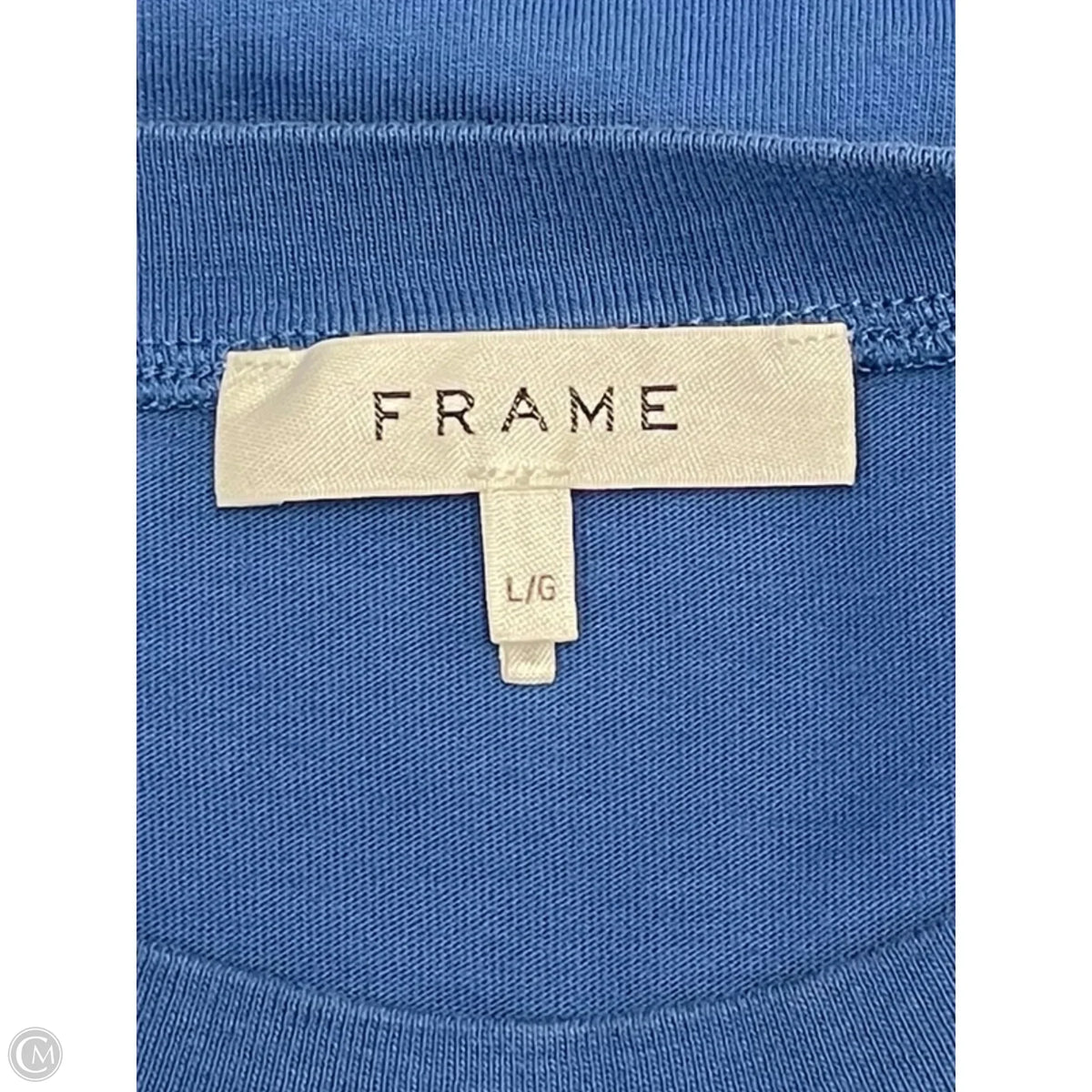 Top Short Sleeve By Frame In Blue, Size: L