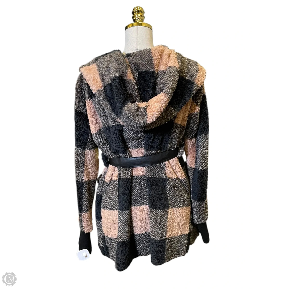 Sweater Cardigan By Grace & Lace In Plaid Pattern, Size: S