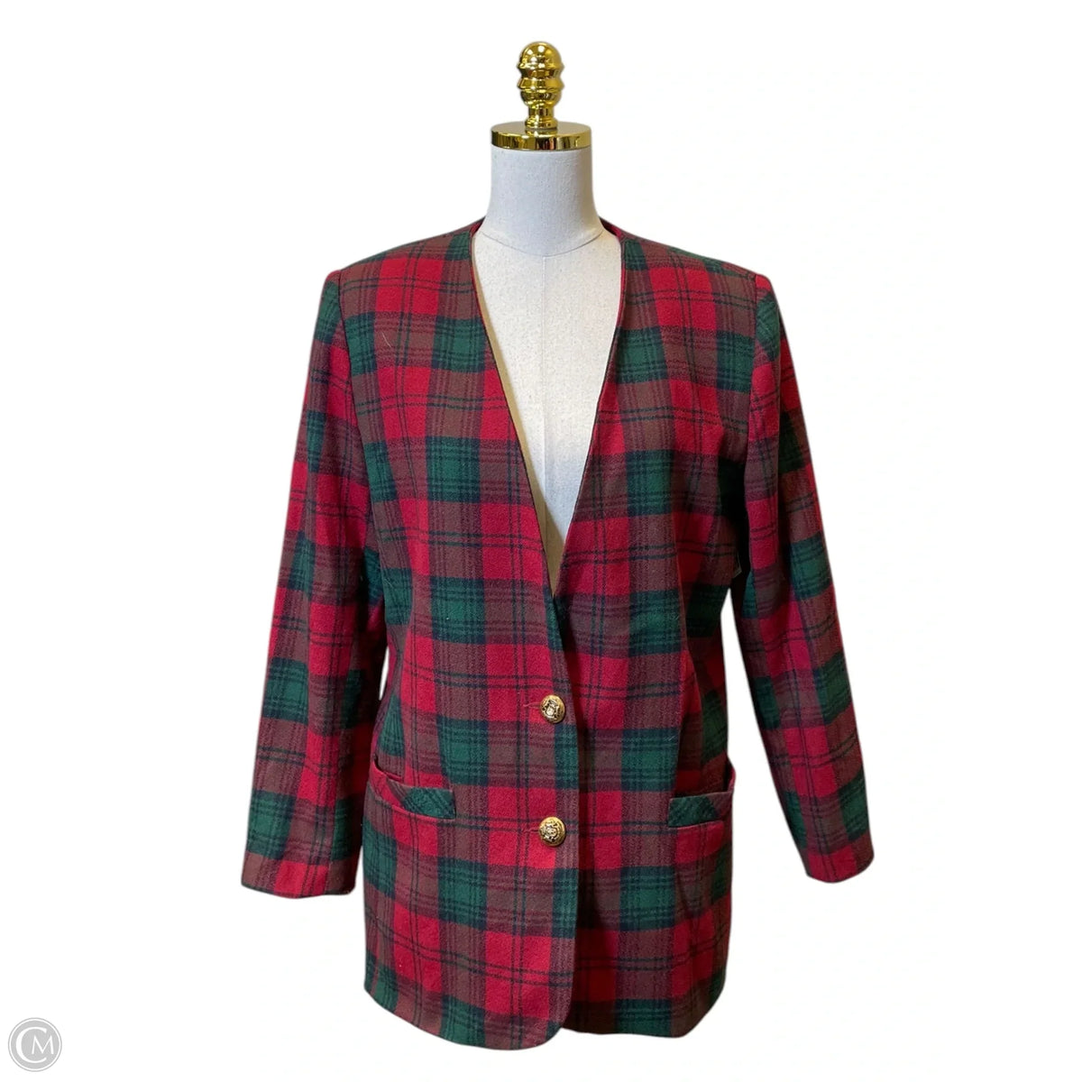 Blazer By Alfred Dunner In Plaid Pattern, Size: M