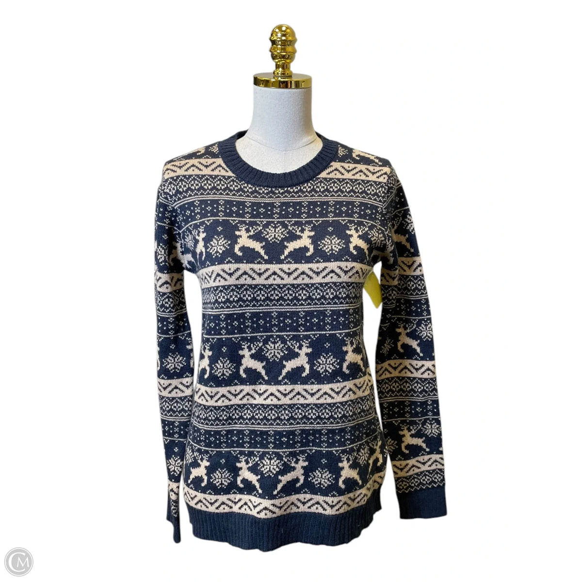 Sweater By Forever 21 In Blue & Cream, Size: S