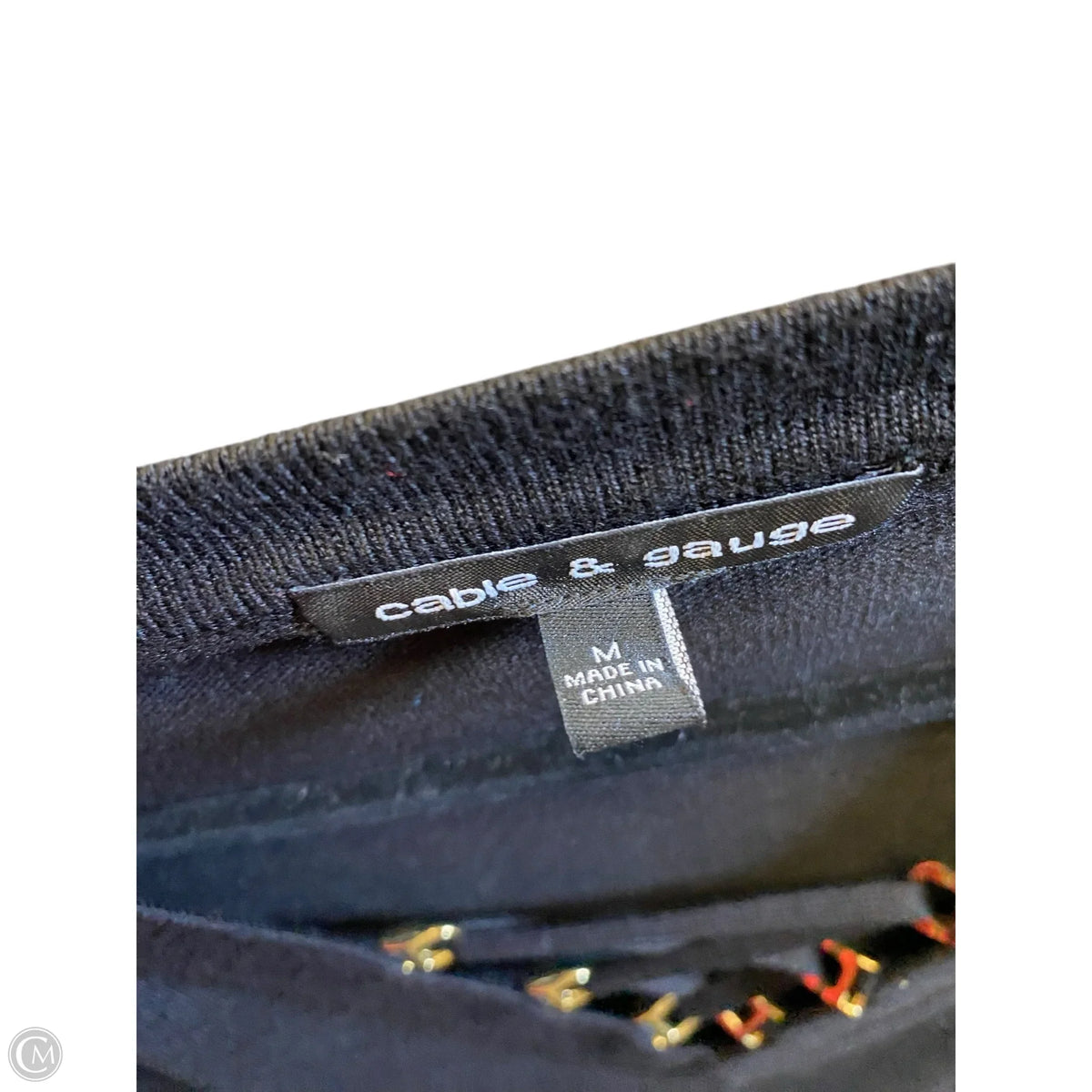 Sweater By Cable And Gauge In Black, Size: M