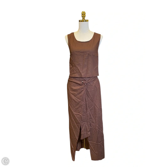 Skirt Set 2pc By Hyfve In Brown, Size: L