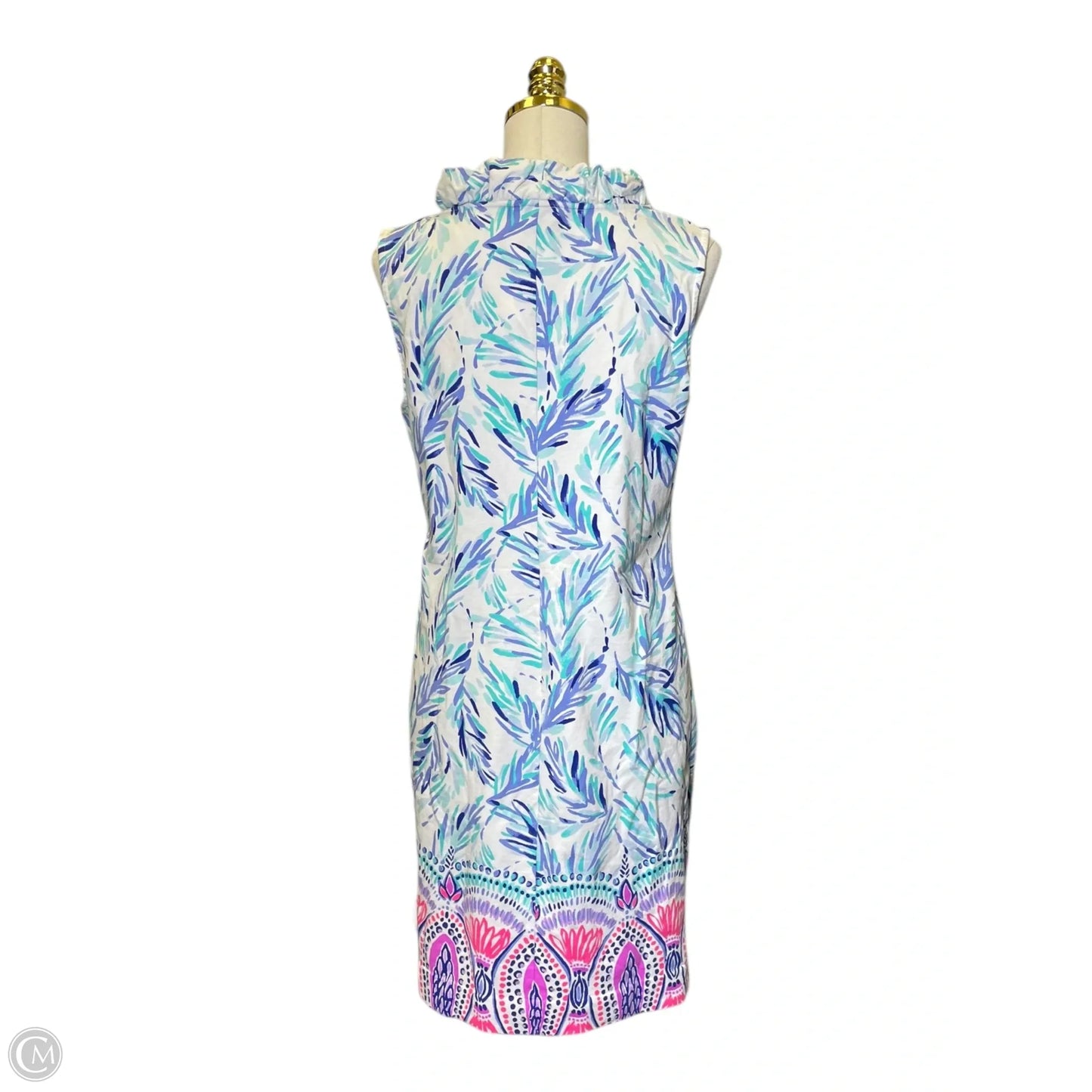 Dress Designer By Lilly Pulitzer In Blue & White, Size: L