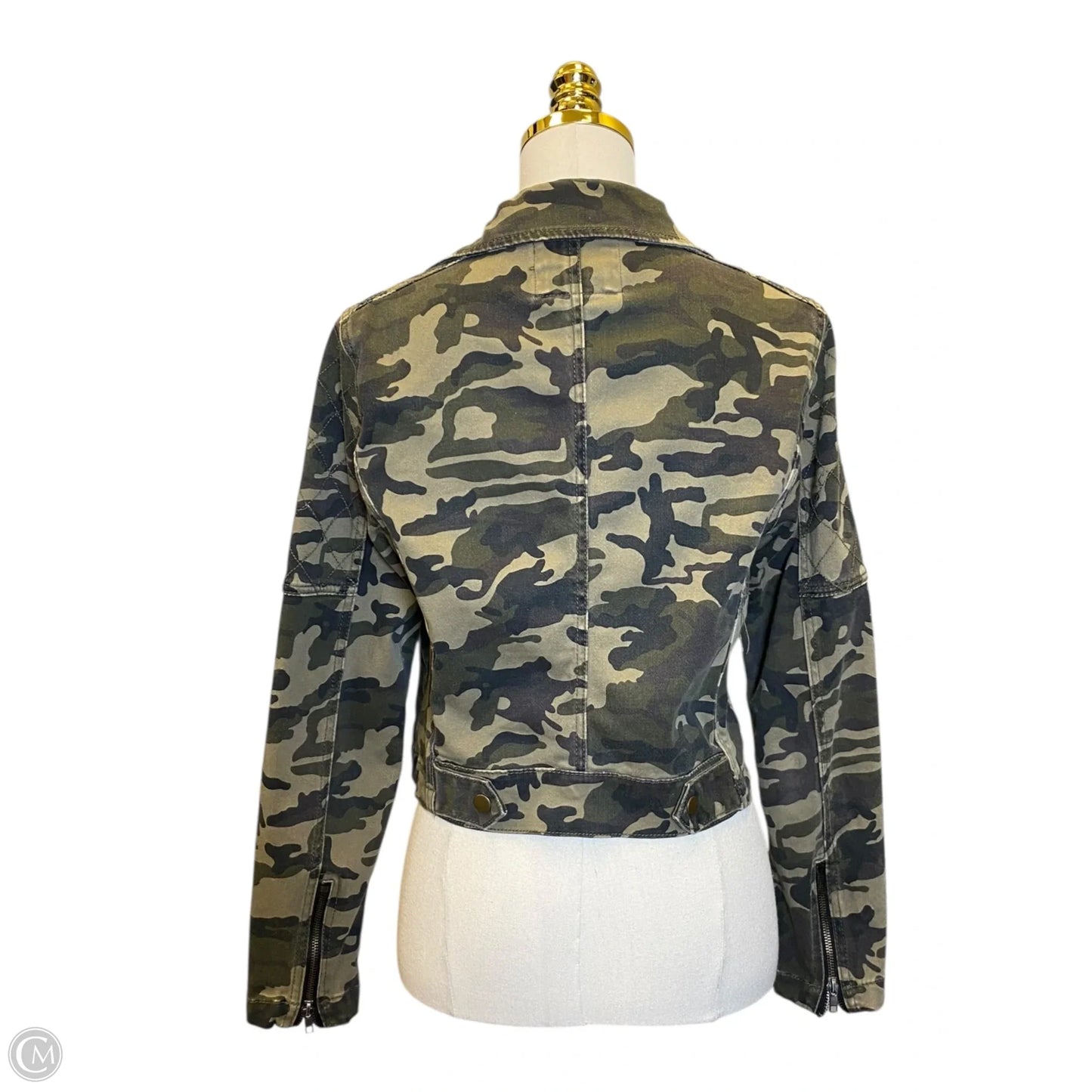 Jacket Denim By Forever 21 In Camouflage Print, Size: L