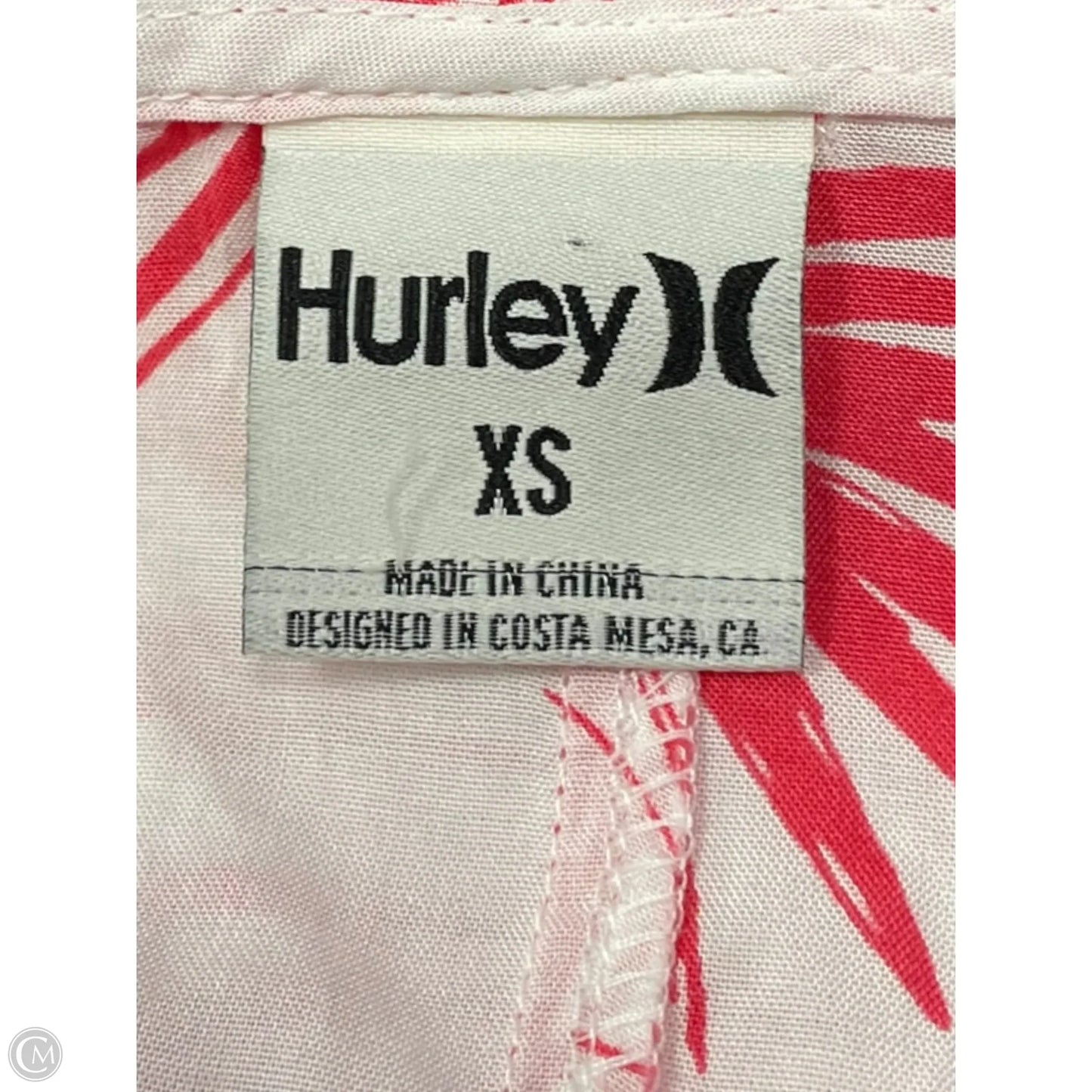 Swimwear Cover-up By Hurley In Pink & White, Size: Xs