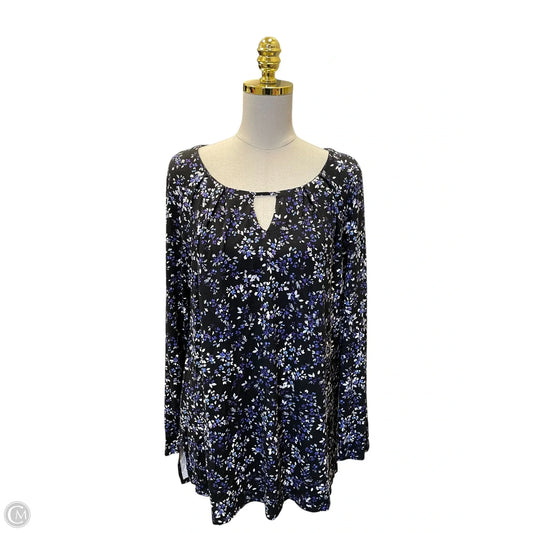 Top Long Sleeve By J. Jill In Floral Print, Size: L