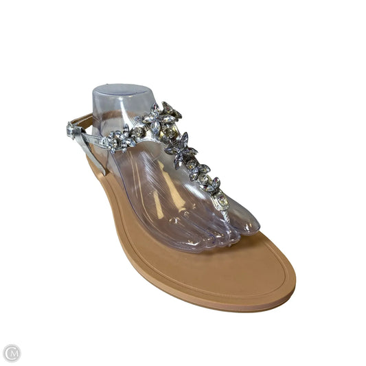 Sandals Flats By Asos In Brown & Silver, Size: 13