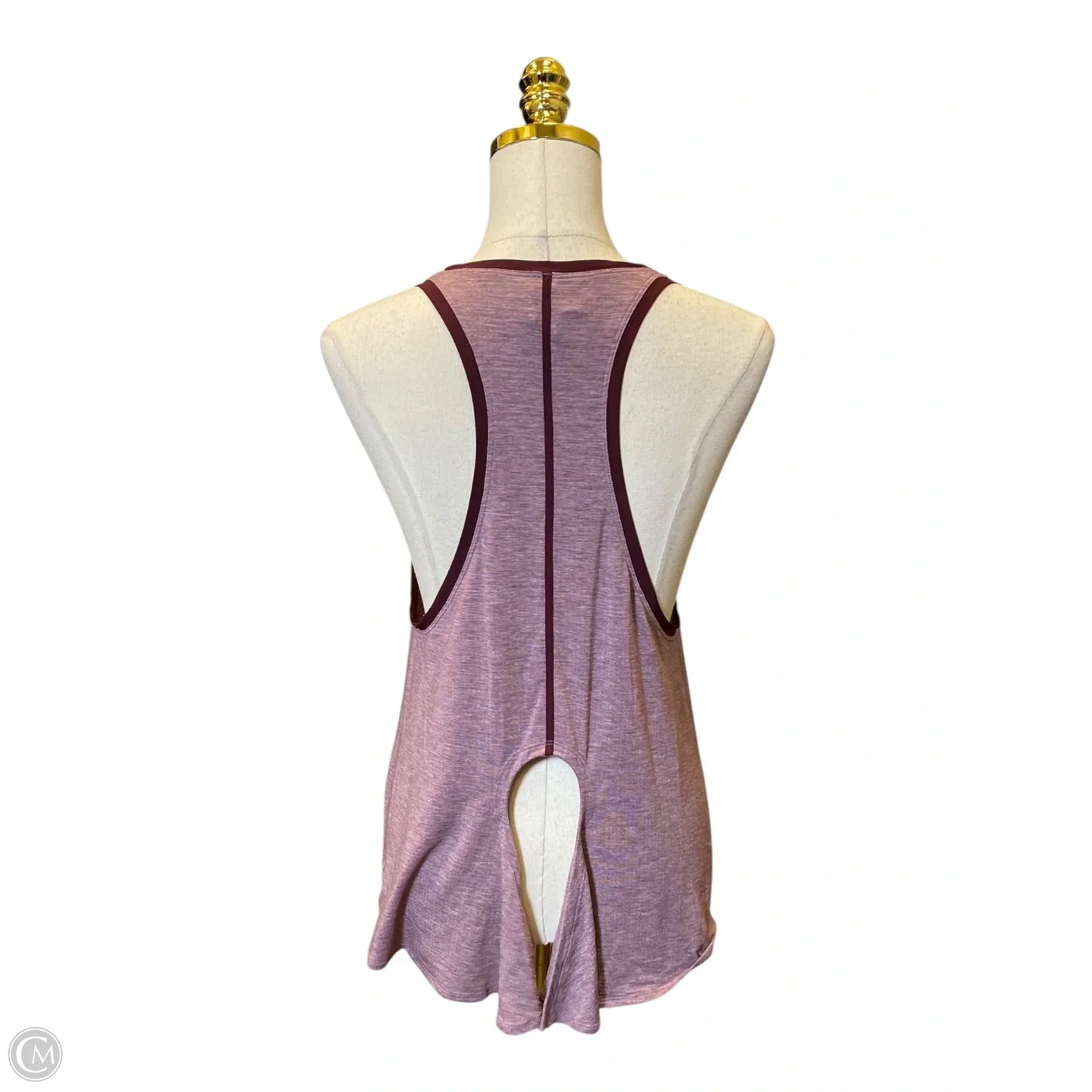 Athletic Top Short Sleeve By Lululemon In Maroon, Size: 6