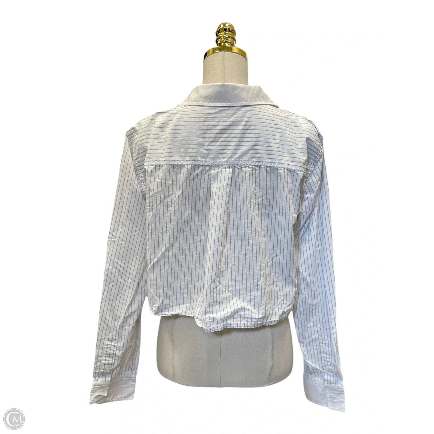 Top Long Sleeve By Good American In Striped Pattern, Size: M