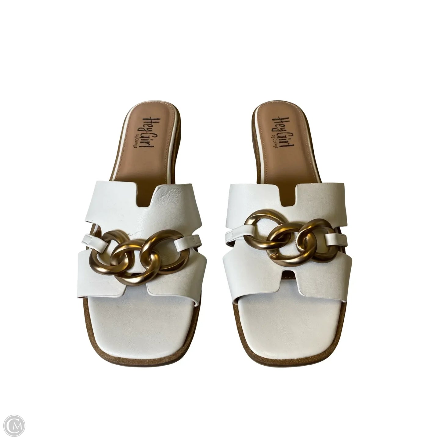 Sandals Flats By Corkys In Tan & White, Size: 11